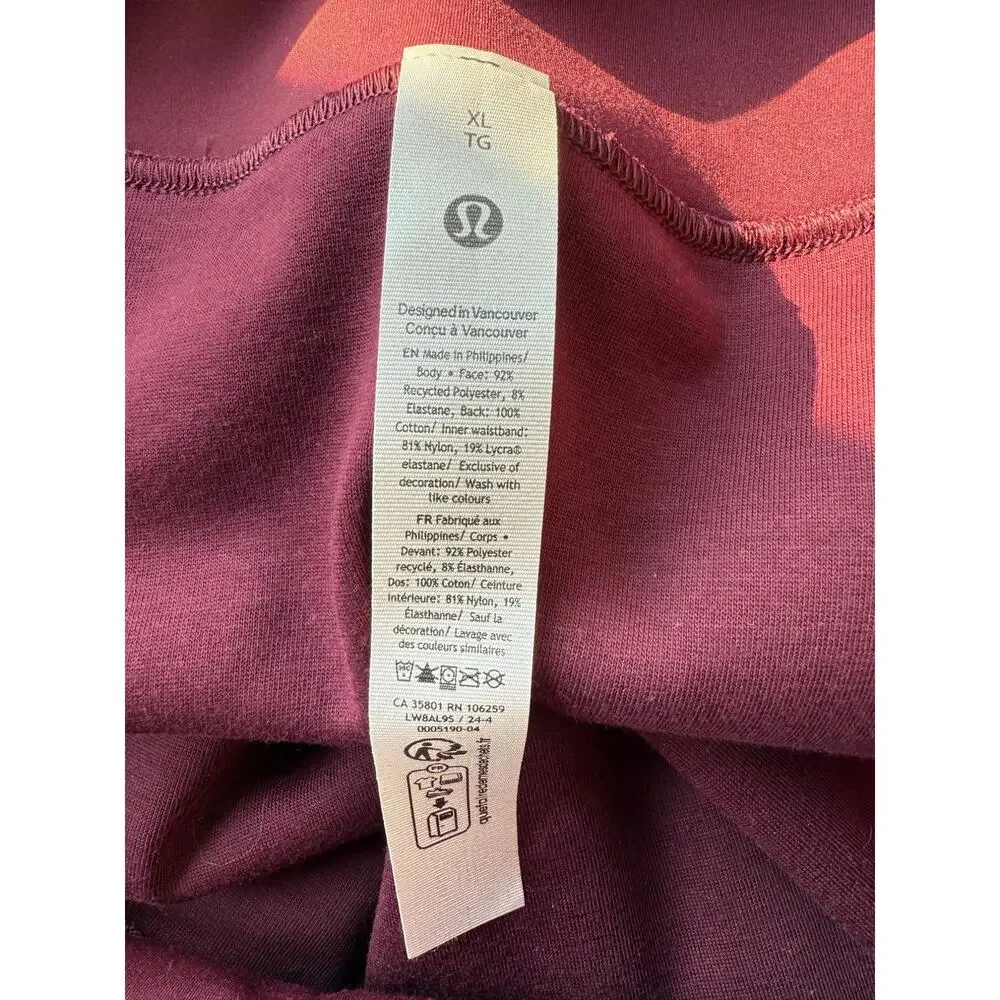 Lululemon Scuba High-Rise Mini Skirt Velvet XL Plush Stretch Garnet NWT LW8AL9S - Picture 7 of 16